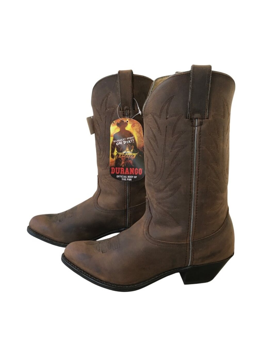 Durango Classic Womens Tan Full Grain Leather Western Boots 8.5 W RD4112